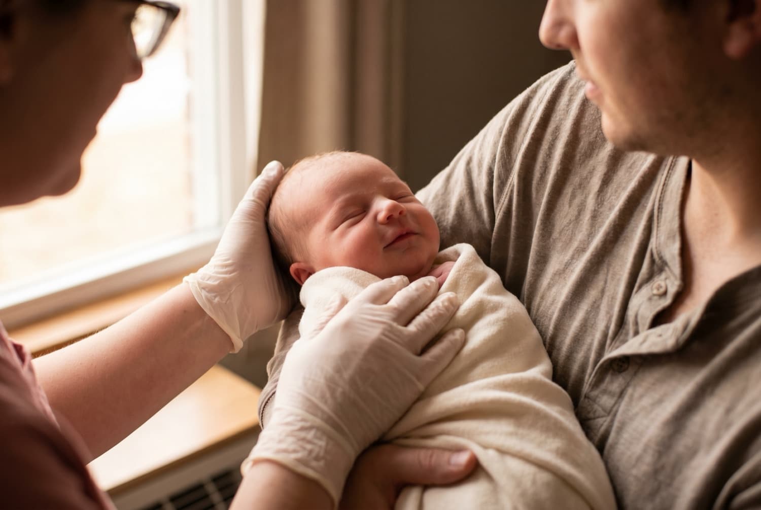 A baby in gentle, collaborative care